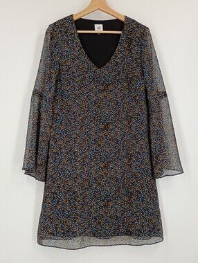Cabi Poise Floral Bell Sleeve Dress
